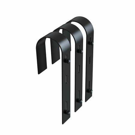 LAWNITATOR 1.97 x 3.94 x 10.7 in. Handrail Bracket - Black, 3PK LA3082259